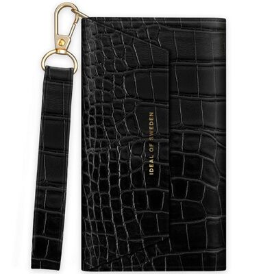 Kassetten-Clutch iPhone 12 MINI Schwarz Croco