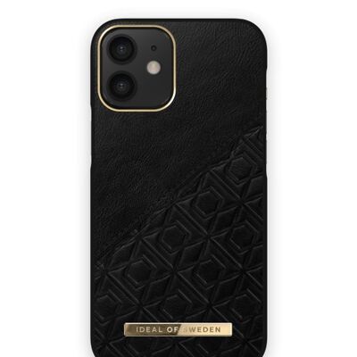 Atelier Case iPhone 12 Mini Geprägtes Schwarz