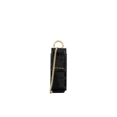 Borsa a catena Lipstick Black Croco