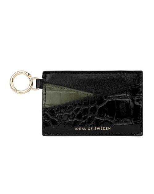 Ora Cardholder Keyring Khaki Croco