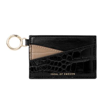 Ora Cardholder Keyring Camel Croco