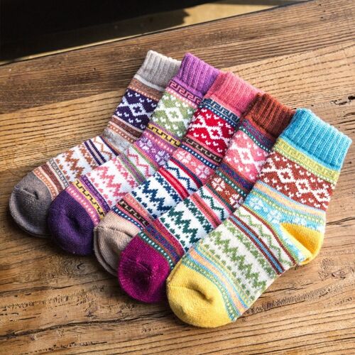 Multicolored Thick Print Plaid Breathable Sock