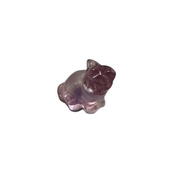 Mini chat en fluorite arc-en-ciel, 1,5 x 1 cm 4