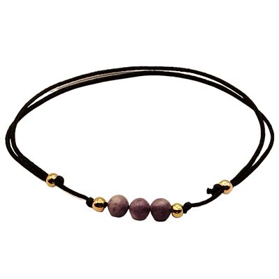Buy wholesale Sodalite pearl Ø 18k gold plated clasp 925 bracelet, rose silver, 4mm