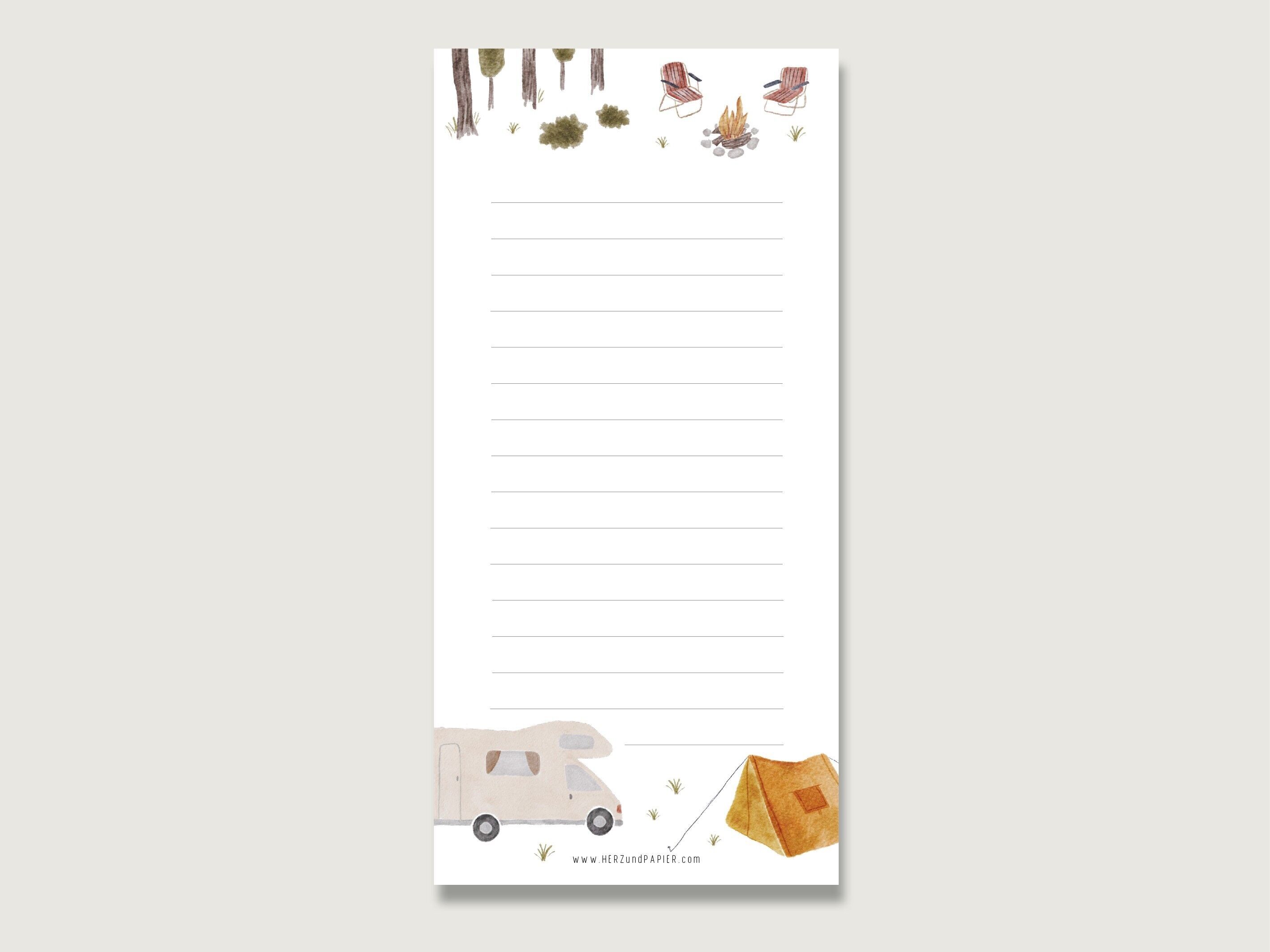Notizblock Block "Wohnmobil"