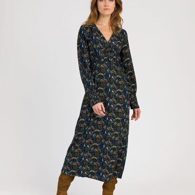 Robe midi ajustée et imprimée ORORA