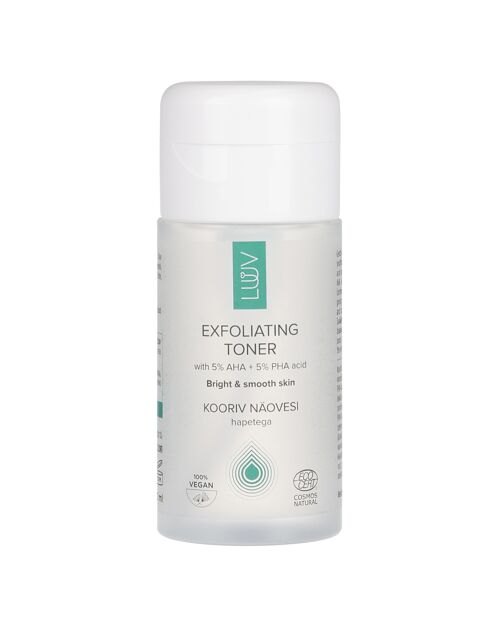 Natural Exfoliating toner with acid, 120ml, Ecocert COSMOS