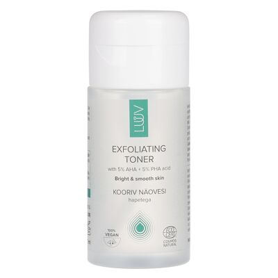 Tónico exfoliante natural con ácido, 120ml, Ecocert COSMOS