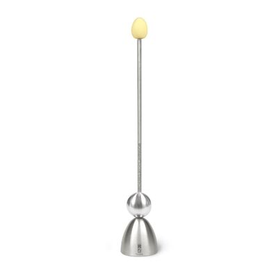 "Clack" Egg Opener Retro Edition, yellow ceramic egg