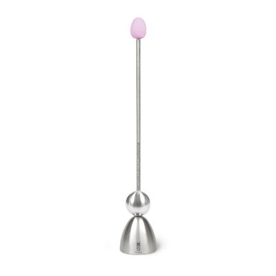 "Clack" egg opener retro edition, ceramic egg rosé