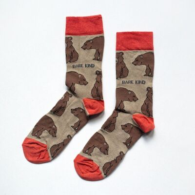 Himalayan Bear Socks | Bamboo Socks | Brown Socks