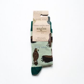 Chaussettes Aigle | Chaussettes en bambou | Chaussettes vertes | Chaussettes Ciel 2