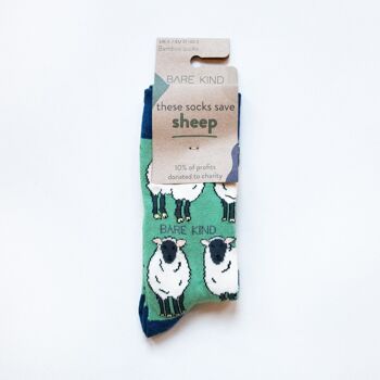 Chaussettes de mouton | Chaussettes en bambou | Chaussettes vertes | Chaussettes de ferme 2