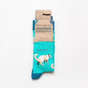 Chaussettes numbats | Chaussettes en bambou | Chaussettes bleues | Chaussettes australiennes 2