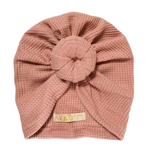 Turban Coton Epais KAYE - Bois de Rose ou Ecru