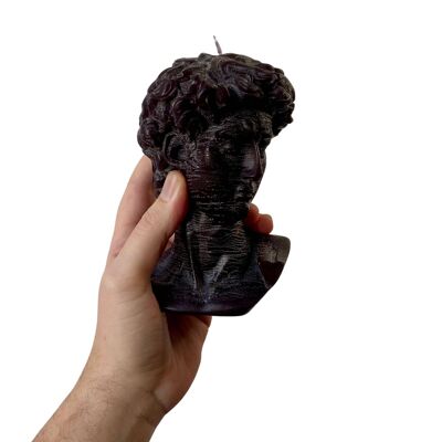 Black David Greek Head Candle - Roman Bust Figure - Gift, Deco, Trendy, Young & Christmas