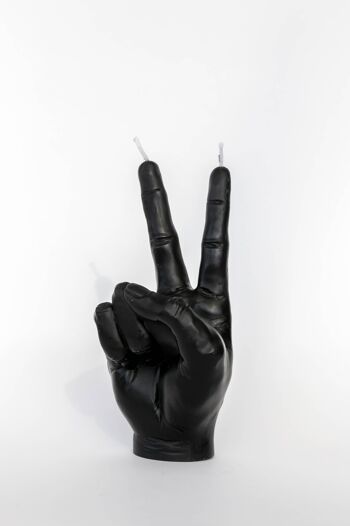 Bougie Black Hand - Forme symbole de paix 4