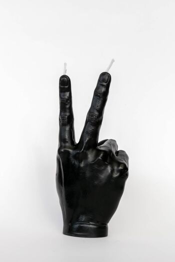 Bougie Black Hand - Forme symbole de paix 2