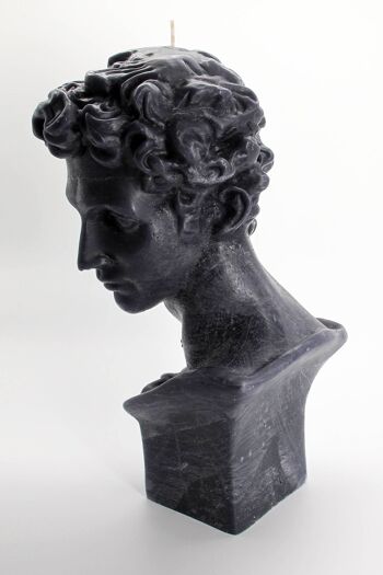 Grande Bougie - Bougie Tête de Dieu Grec Hermes XL Noire - Figure Buste Romain - Cadeau, Déco, Tendance, Jeune & Noël 1