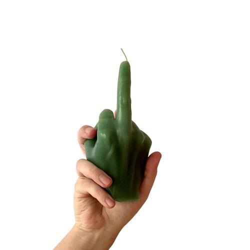 Green Hand candle - Original F*ck gesture - Gift, Deco, Trendy, Young & Christmas