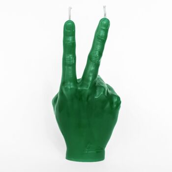 Bougie Main Verte - Forme symbole de paix 4