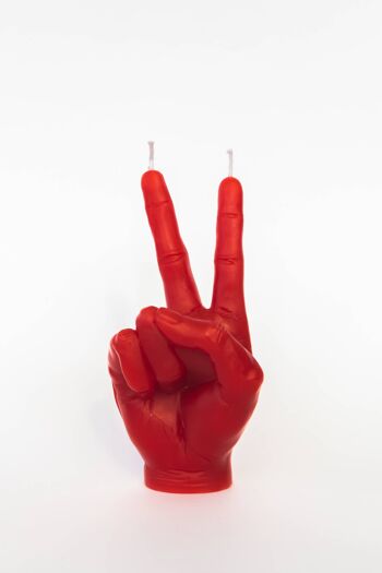 Bougie main rouge - Forme symbole de paix - Cadeau, Déco, Tendance, Jeune & Noël 4