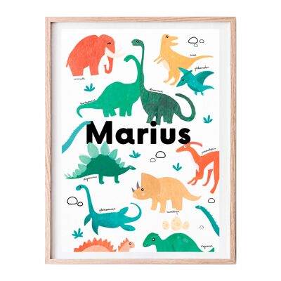 Dinosaurier Poster, Kinderzimmer Wanddekoration