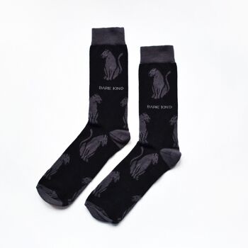 Chaussettes Panthère Noire | Chaussettes en bambou | Chaussettes noires 1