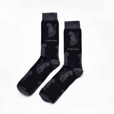 Chaussettes Panthère Noire | Chaussettes en bambou | Chaussettes noires