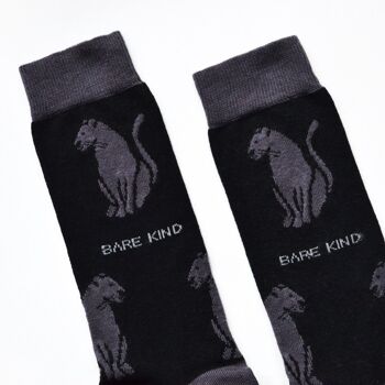 Chaussettes Panthère Noire | Chaussettes en bambou | Chaussettes noires 2