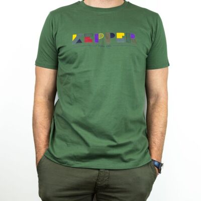 Khakifarbenes T-Shirt von Kepper Lines