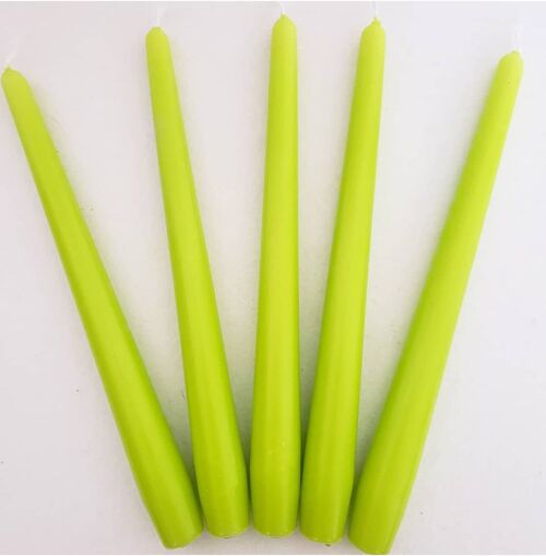 Taper Candle, Neon Green