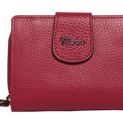 Carpi, zippered wallet M with leather strap, taupe