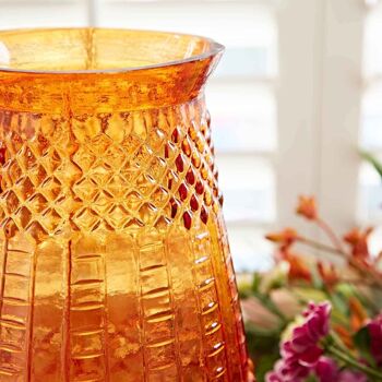 Vase en verre recyclé orange 8
