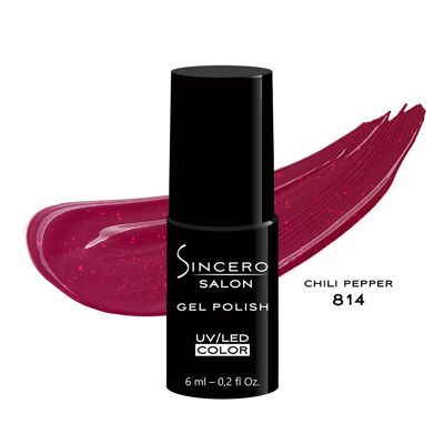 Gel polish SINCERO SALON, 6 ml, Chili pepper, 814