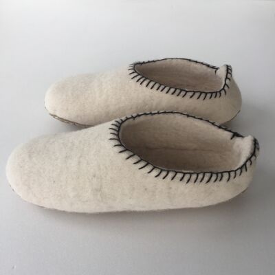 Adult Slippers, Felted Wool, Size 38-42
