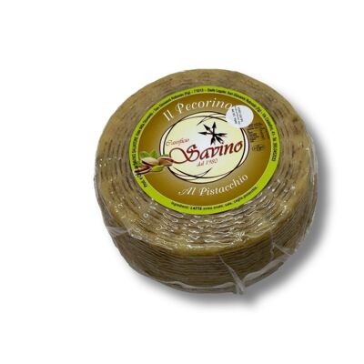 Fromage sec affiné - Pecorino al pistacchio - Pecorino à la pistache au lait de brebis du Gargano (1,9kg)