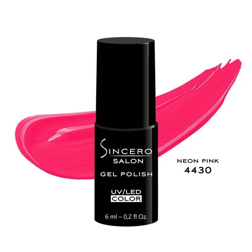 Gel polish SINCERO SALON, 6 ml, Neon pink, 4430