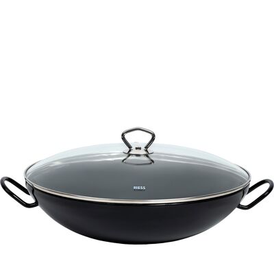 WOK m.Glasdeckel 36cm, Design: SCHWARZEMAIL