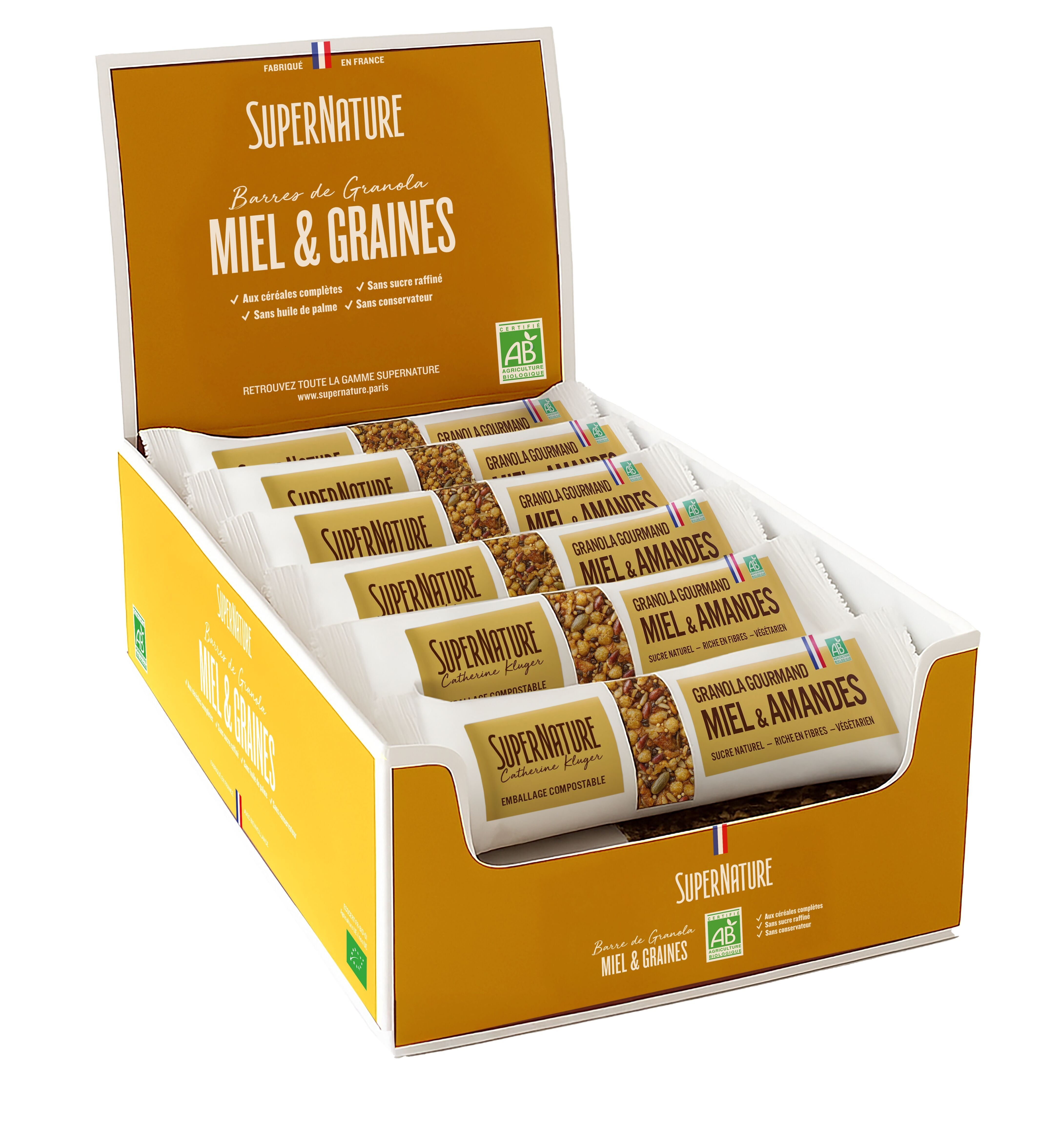 Display mit 20 Honig- & Samenriegeln à 35 g