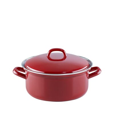 Kasserolle m.Deckel 18cm,1.5L, Design: RED