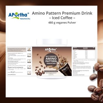 Amino Pattern Premium Drink - Café glacé - 480 g de poudre végétalienne 5