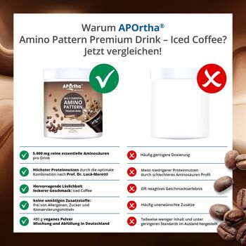 Amino Pattern Premium Drink - Café glacé - 480 g de poudre végétalienne 6