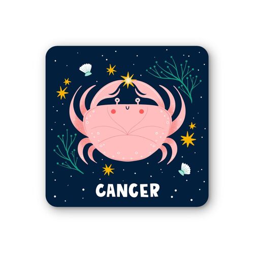 Cancer Zodiac Sign Coaster Pack of 6