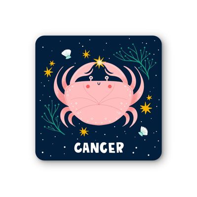 Lot de 6 sous-verres signe du zodiaque Cancer