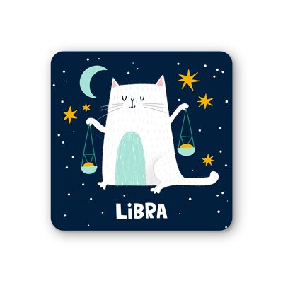 Posavasos con el signo del zodiaco Libra, paquete de 6