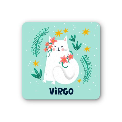 Virgo Zodiac Sign Coaster Pack of 6
