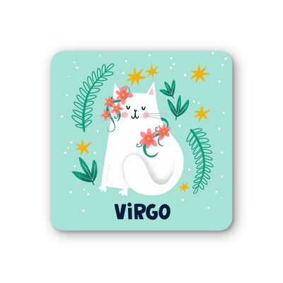 Confezione da 6 sottobicchieri segno zodiacale Vergine