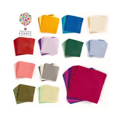 40 carrés de tissu en coton matelassé de 12,7 cm.
