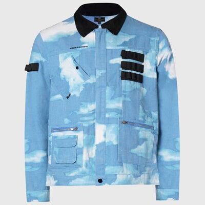 '+ Rifle Cloud Bleached Denim Jacket